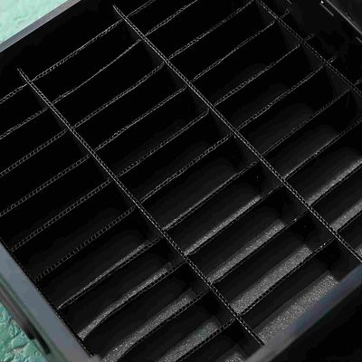 Black Corrugated Plastic Crates Flame Retardant  Custom Color Divider Moving Box