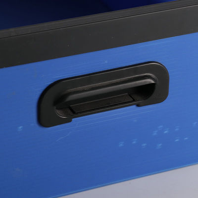 Strong Frame Reusable Plastic Shipping Boxes Black Blue Plastic Crate Container  Moving Box