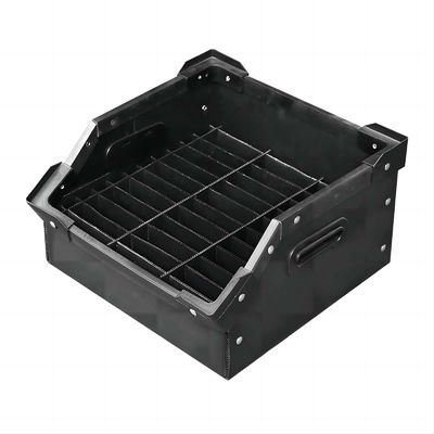 Black Corrugated Plastic Crates Flame Retardant  Custom Color Divider Moving Box