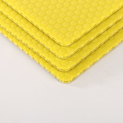 Yellow Customized Plastic Honeycomb Sheet Recycled Polypropylene Honeycomb Panel 1500mm
