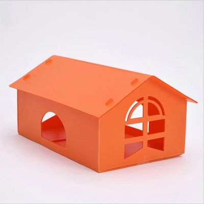 Customized Reusable  Plastic Corrugated Storage Box Orange Hollow Sheet Archival Carton