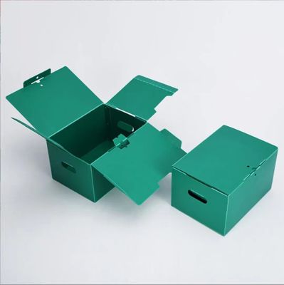 Customized Reusable  Plastic Corrugated Storage Box Orange Hollow Sheet Archival Carton