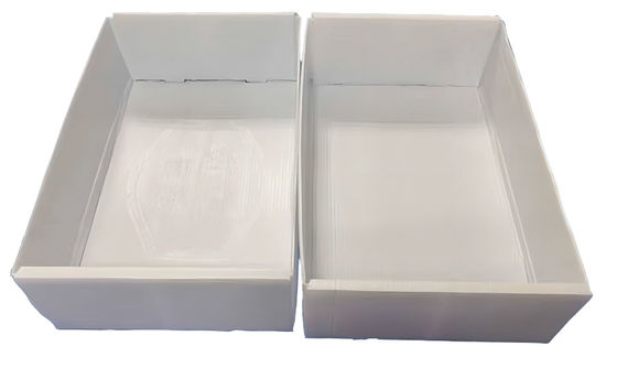 Shakeproof Corrugated Plastic Crates Waterproof White Storage Wardrobe Box