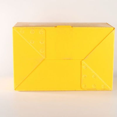 Yellow Corrugated Plastic Turnover Box Hollow Pp Carton Waterproof Packing Bin