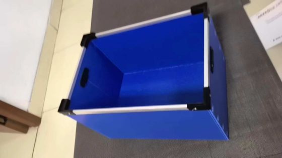 Strong Hardness Plastic Corrugated Box Blue Waterproof Plastic Turnover Bin