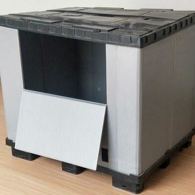 Customized Plastic Pallet Box 300kg Capacity PP Hollow Sheet Folding Moving Container