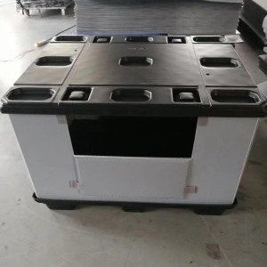 Customized Plastic Pallet Box 300kg Capacity PP Hollow Sheet Folding Moving Container