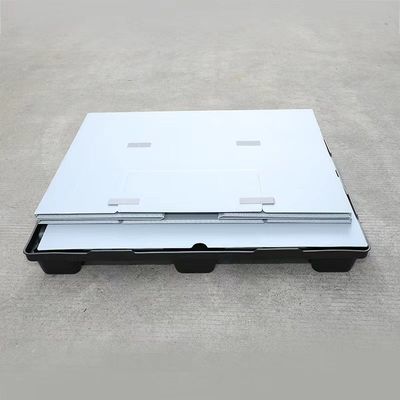 Recyclable Corrugated Foldable Plastic Storage Box PP Pallet Container Black