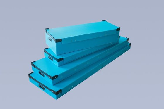 Shakeproof Waterproof  Double Wall Custom Corrugated Plastic Boxes Packing Totes Tray Archival