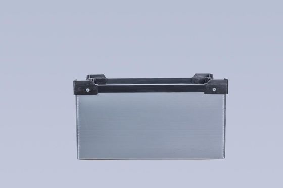 Grey Plastic Warehouse Bins Crates Packaging Strong Hardness Corrugated Polypropylene Boxes