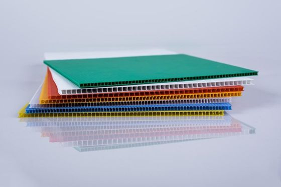 Customized  Plastic Corrugated Sheet Green 4mm PP Plastic Hollow Sheet Corflute Sign