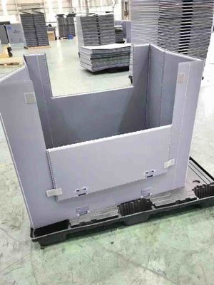 Rectangular Gray Plastic Foldable Box Coaming Corona Carton