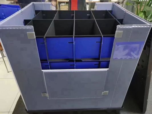 Rectangular Gray Plastic Foldable Box Coaming Corona Carton