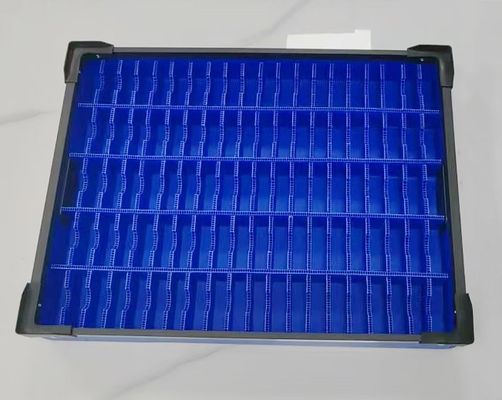 Glossy Corrugated Plastic Crates Blue Smooth Partition Plastic Divider Box