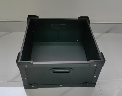 Color Customized Corrugated Plastic Crates Stackable PP Corrugated Box High Bearing