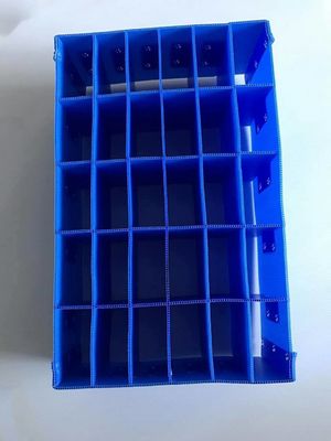 Fireproof Plastic Hollow Sheet Blue 2440mm Plastic Dividers Box Crates