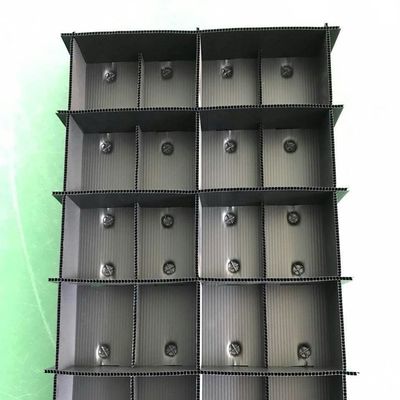 Polypropylene Black Plastic Dividers Box PP Plastic Compartment Storage Box