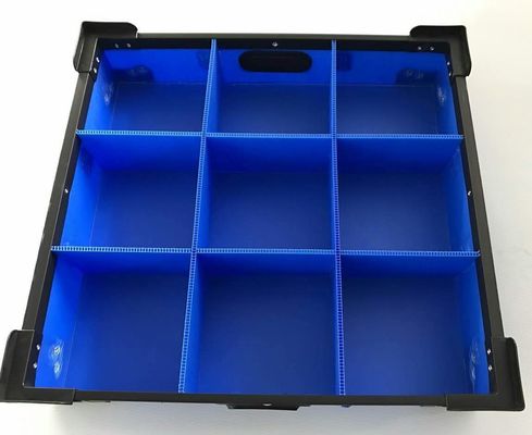 Anti UV Plastic Storage Compartments Rectangular Blue Plastic Storage Box Dividers
