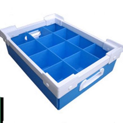 Eco Friendly Corrugated Plastic Crates Foldable  Pp Corrugated Sheet Box Green