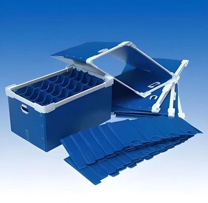 Plastic Dividers Box Corrugated PP Sheet Storage Carton With Partition