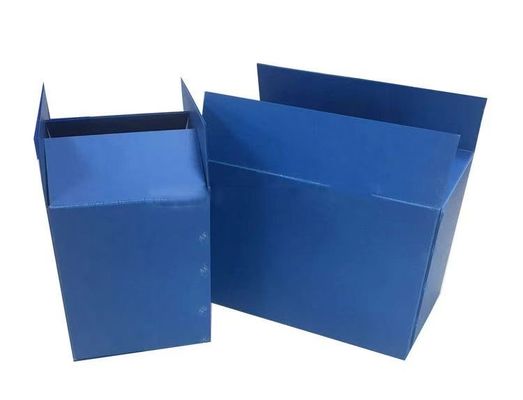 Blue Corrugated Plastic Bins Packing Storage Plastic Shipping Boxes