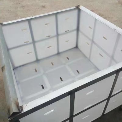 White Turnover Box PP Hollow Crates Turnover Smooth Hardness Good Bearing