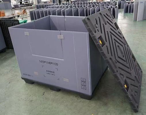 Plastic Pallet Box PP Corrugated Sheet Hollow Lid And Base Container