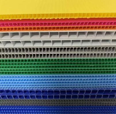 Customized Plastic Corrugated Sheet Hollow Panel Length Smooth And Matt Surface