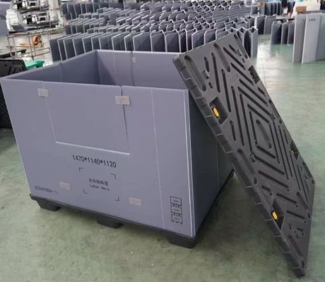 Folded Plastic Pallet Box For Marine Logistics And Storage Needs