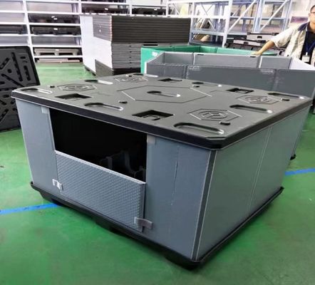 Polypropylene Plastic Pallet Box Durable Material Structure And Corrosion Resistance