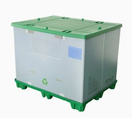Storage Logistic Sleeve Foldable Coaming Plastic Pallet Box With Lock
