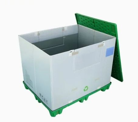 Storage Logistic Sleeve Foldable Coaming Plastic Pallet Box With Lock