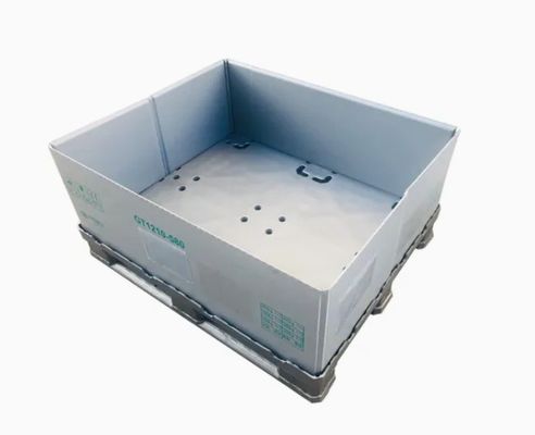 Collapsible Stackable Plastic Pallet Sleeve Box with Lid for Storage and Logistics