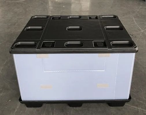 Lightweight Double Layer Plastic Pallet Box With Vacuum Forming For Logistics
