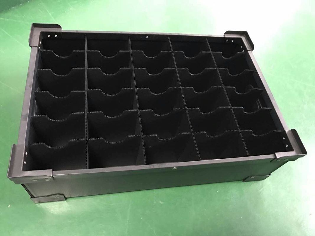 PP Turnover Box Corrugated Sheet Hollow Board Partition Crates Black Plastic Cardboard Boxes
