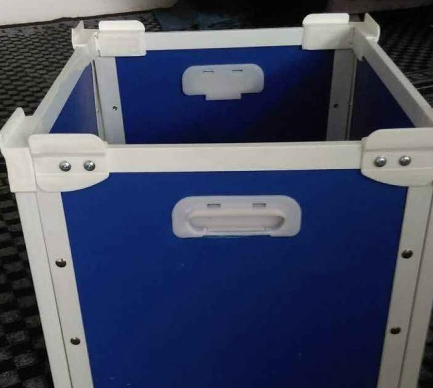 Reusable Plastic Moving Shipping Totes Box blue corrugated bins for warehouse