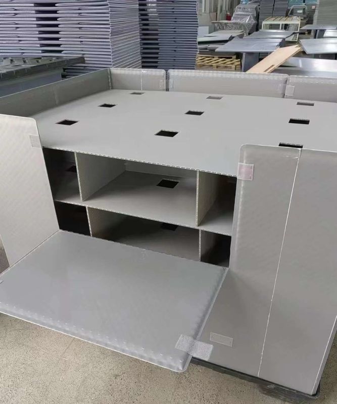 Rectangular Plastic Pallet Box PP Honeycomb Sheet Coaming Container Heavy Duty Folding Pallet Box