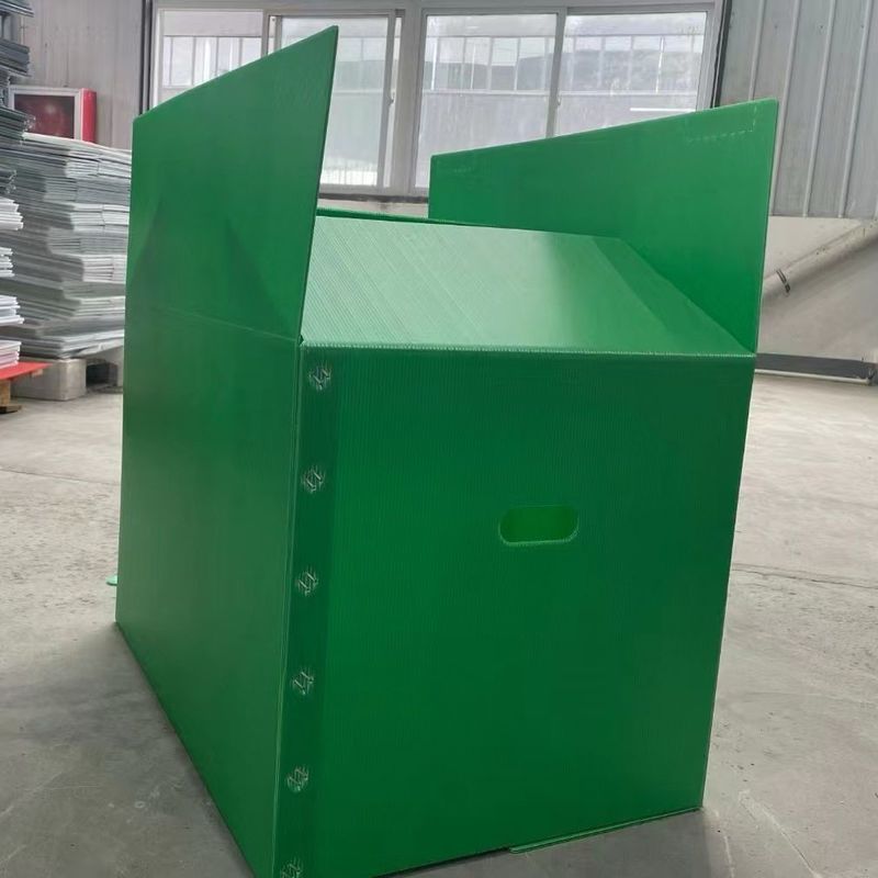 Anti Pressure Anti Corrosion Plastic Corrugated Box Green PP Hollow Sheet