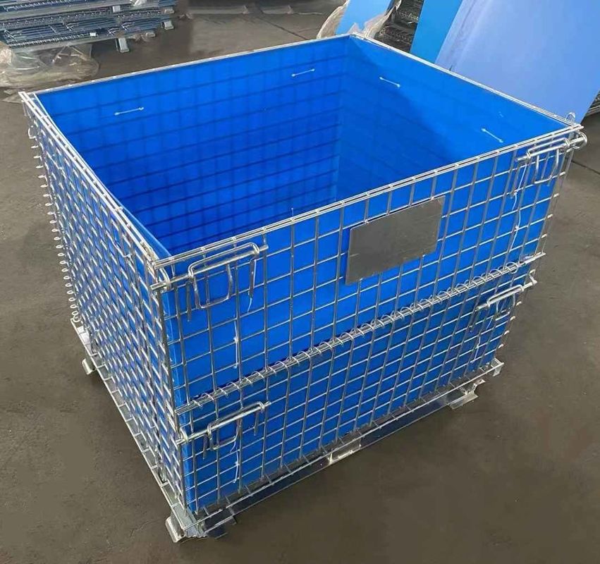 Blue Turnover Box PP Hollow Sheet Corrugated Plastic Storage Bins